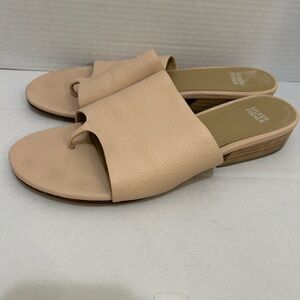 Eileen Fisher Women's Cream Slide Sandals thong woman’s size 11 leather
